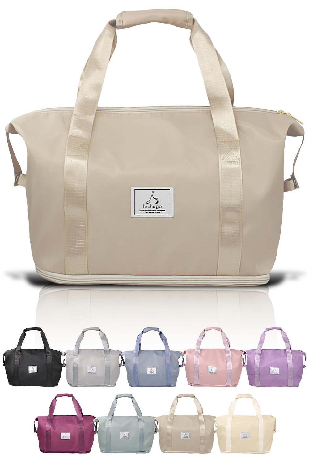 Amazon | hichago ボストンバッグ 【サイズが広がる】 旅行バッグ 3WAY